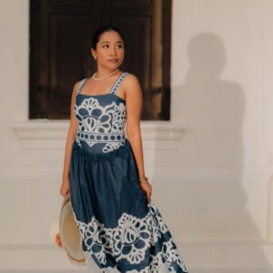 Blue Eclipse” Convertible Dress & Swim Set